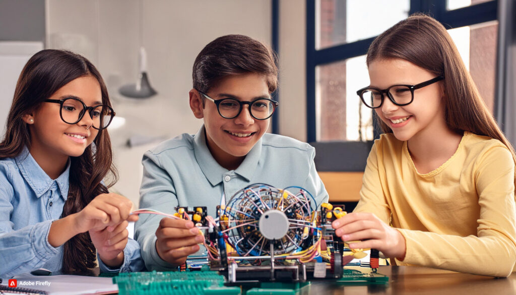 Studenti in un laboratorio STEM